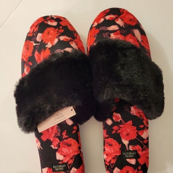 BRAND NEW VICTORIA SECRET FAUX FUR SLIPPED - Picture 10 of 16